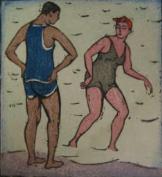 Two Bathers (The Stare)  (ARTS AND CRAFTS) 