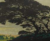 Windblown Trees on Shore's Edge (ARTS AND CRAFTS)