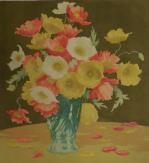 Flowers in a Green Vase (ARTS AND CRAFTS)