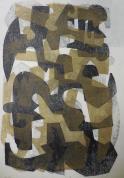 "Sculptural Forms 2" (Hues of brown, black, and beige)