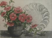 "Bowl of Petunias"  (ARTS AND CRAFTS)