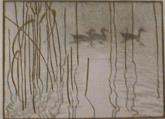 "Enten im Schilf  (Ducks in Reeds)    (ARTS AND CRAFTS)