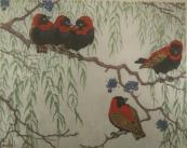 "Feuerweber"( Birds and Berries)   (ARTS AND CRAFTS)