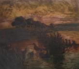 "La Marecage"  (The Marsh) (ARTS AND CRAFTS)
