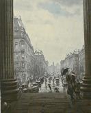 "Rue Royale in the Rain" (View from the Madeleine)