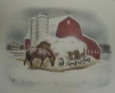 "Farmyard in Winter"