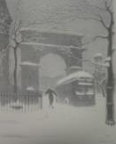 "Washington Square Arch with Bus"