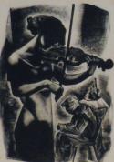 "Woman With Violin" (Plate 63 from VERTIGO)