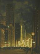"Seventh Avenue at Night, New York"