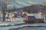 "Winter Reflections I" (Mill pond Londonderry ,VT)
