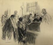 Courtroom Scene for Liberty Magazine