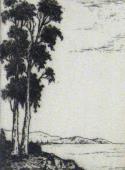 Two Trees at Shore  (ARTS AND CRAFTS)