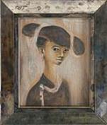 Young Black Woman with Hat and Scarf